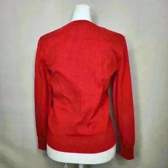 Top Knits women's red button up cardigan with gem details size small - Picture 2 of 8